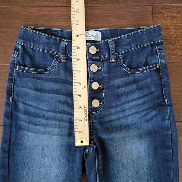 Jordache Super Skinny Snap-Up Jeans/Jeggings Girls Size 10 Adjustable Waist - Picture 9 of 10